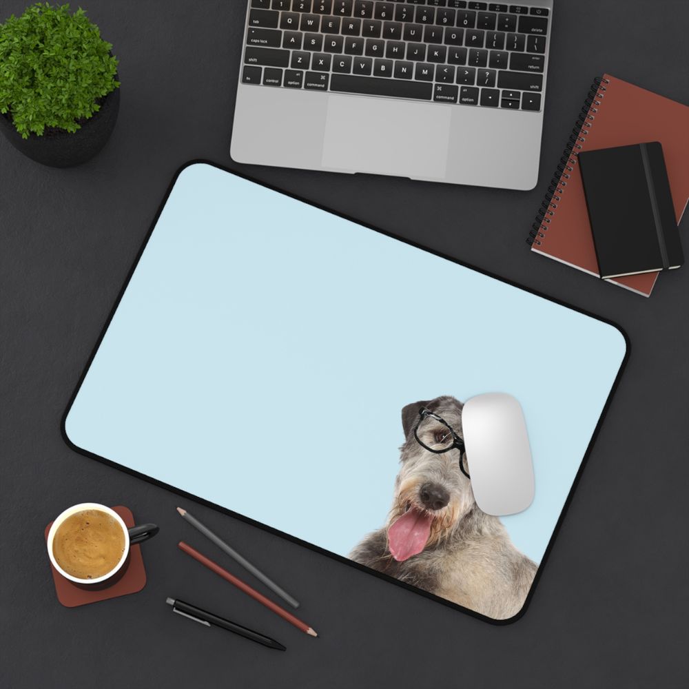 Custom Desk Mat with Irish Wolfhound