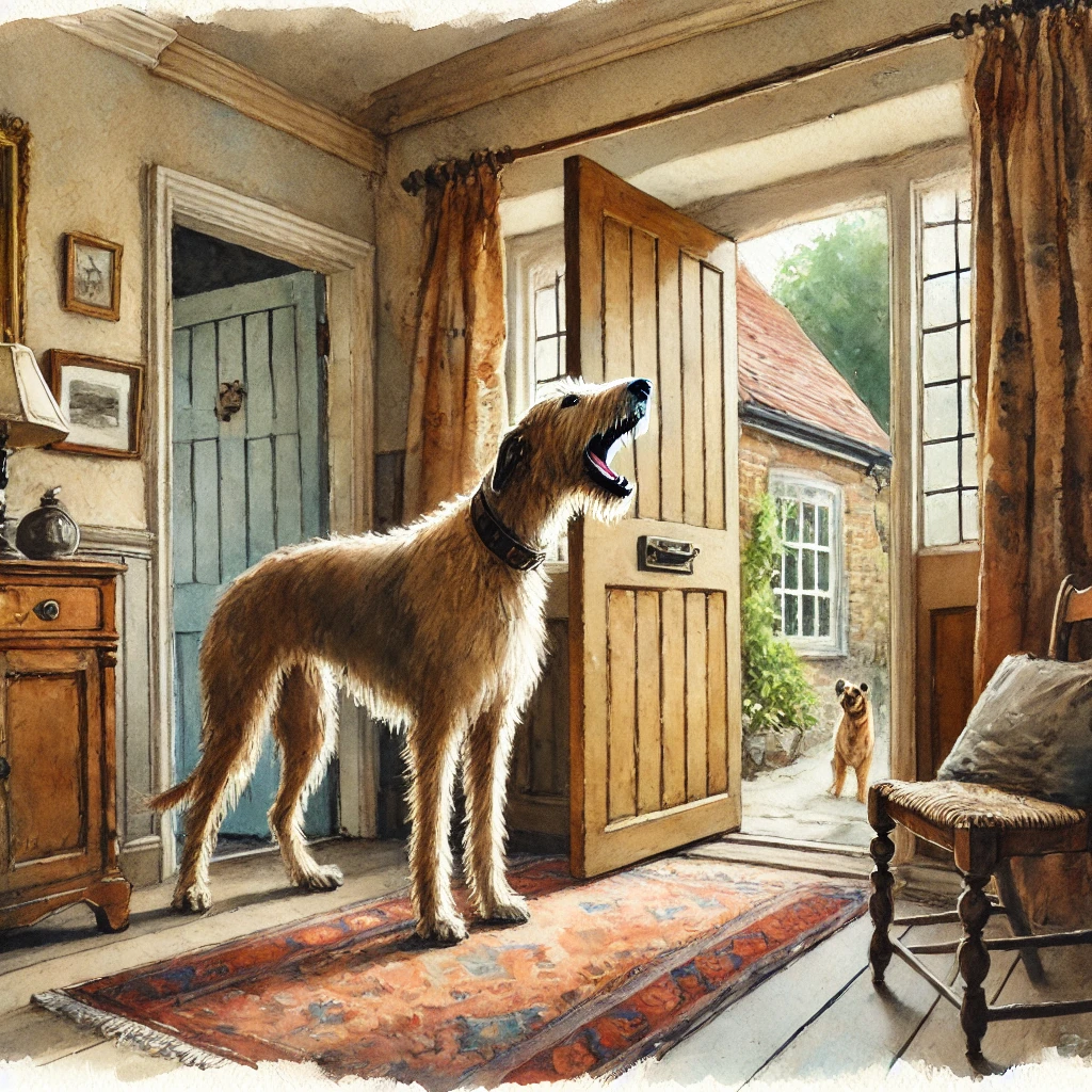 Irish Wolfhound Barking