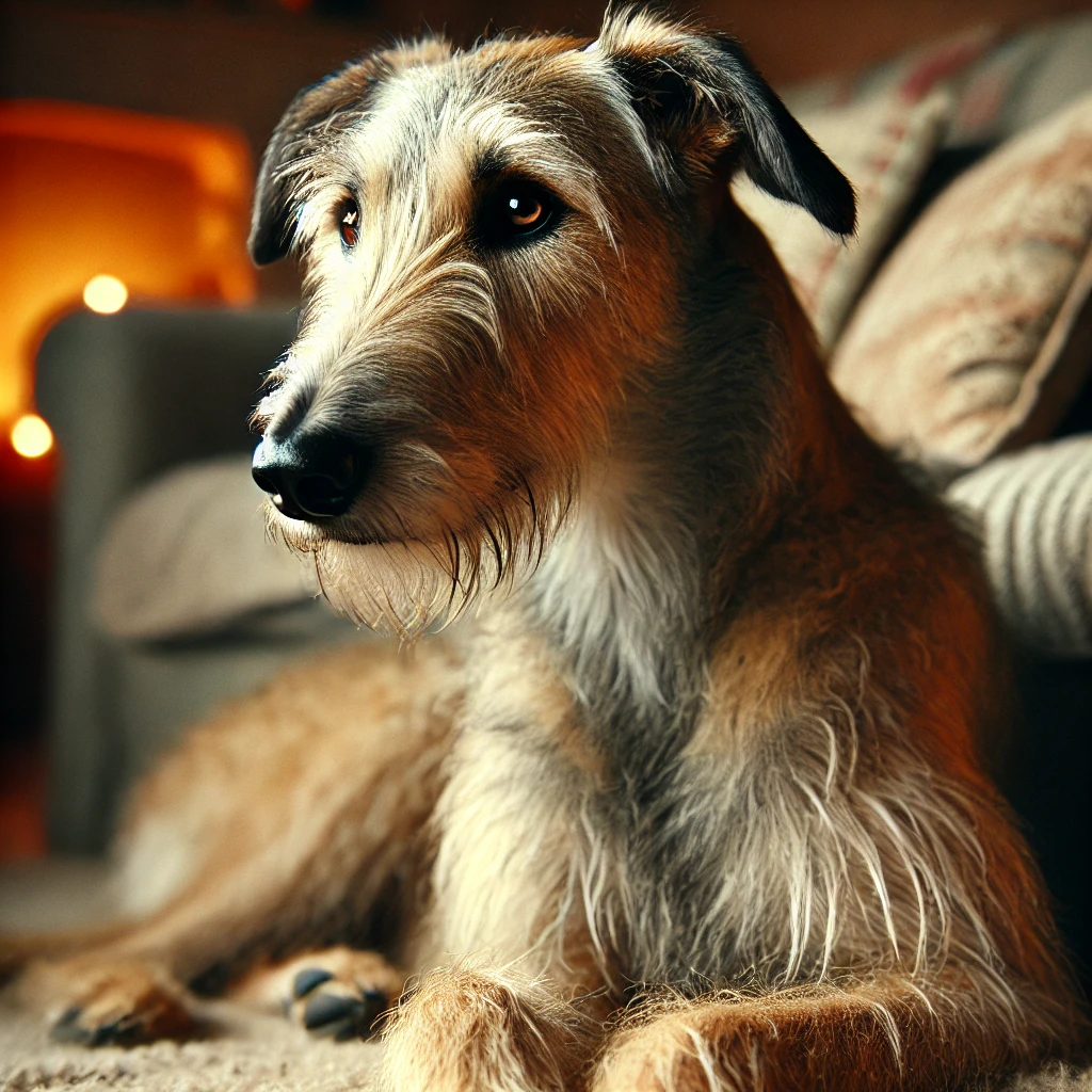 Gentle Irish Wolfhound with Kids