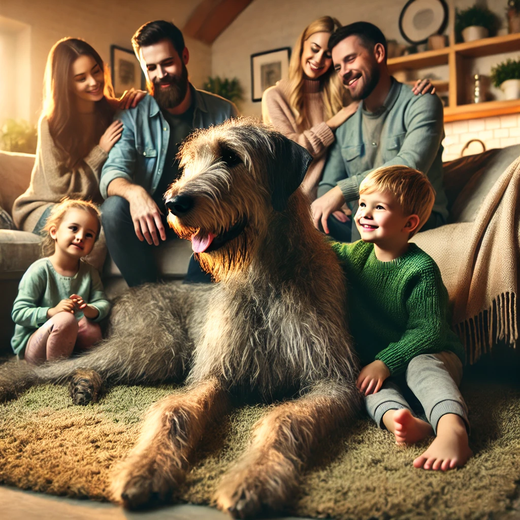 Irish Wolfhound with Children