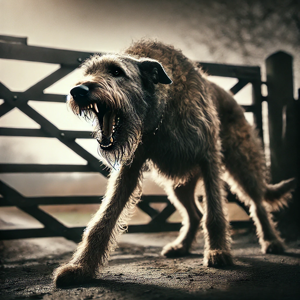 Agressive Irish Wolfhound
