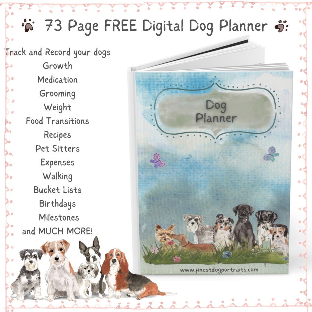 Free Irish Wolf Hound Dog Planner