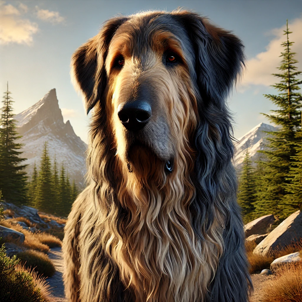 Irish Wolfhound and Tibetan Mastiff mix,